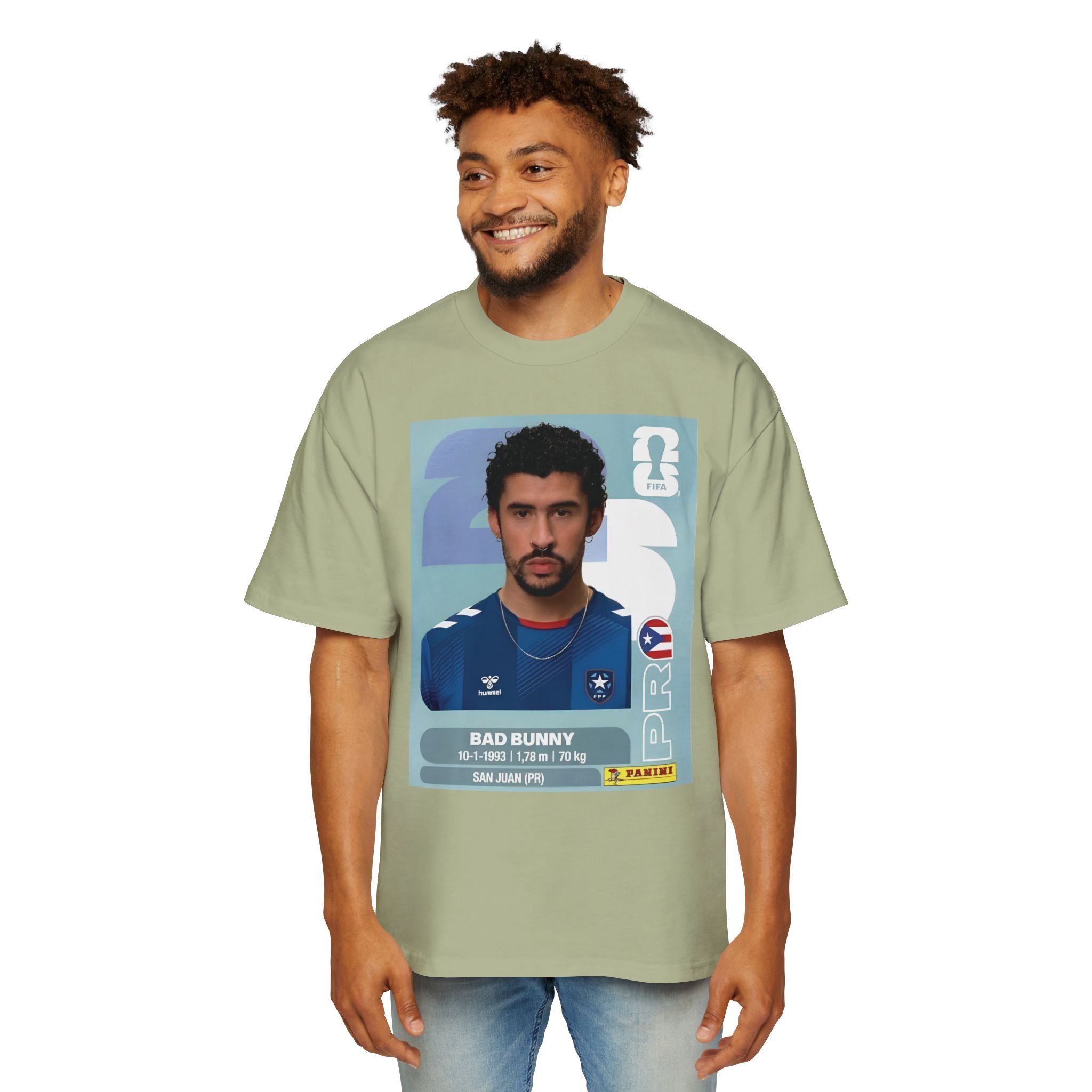 Bad conejo panini  - Men's Heavy Oversized Tee